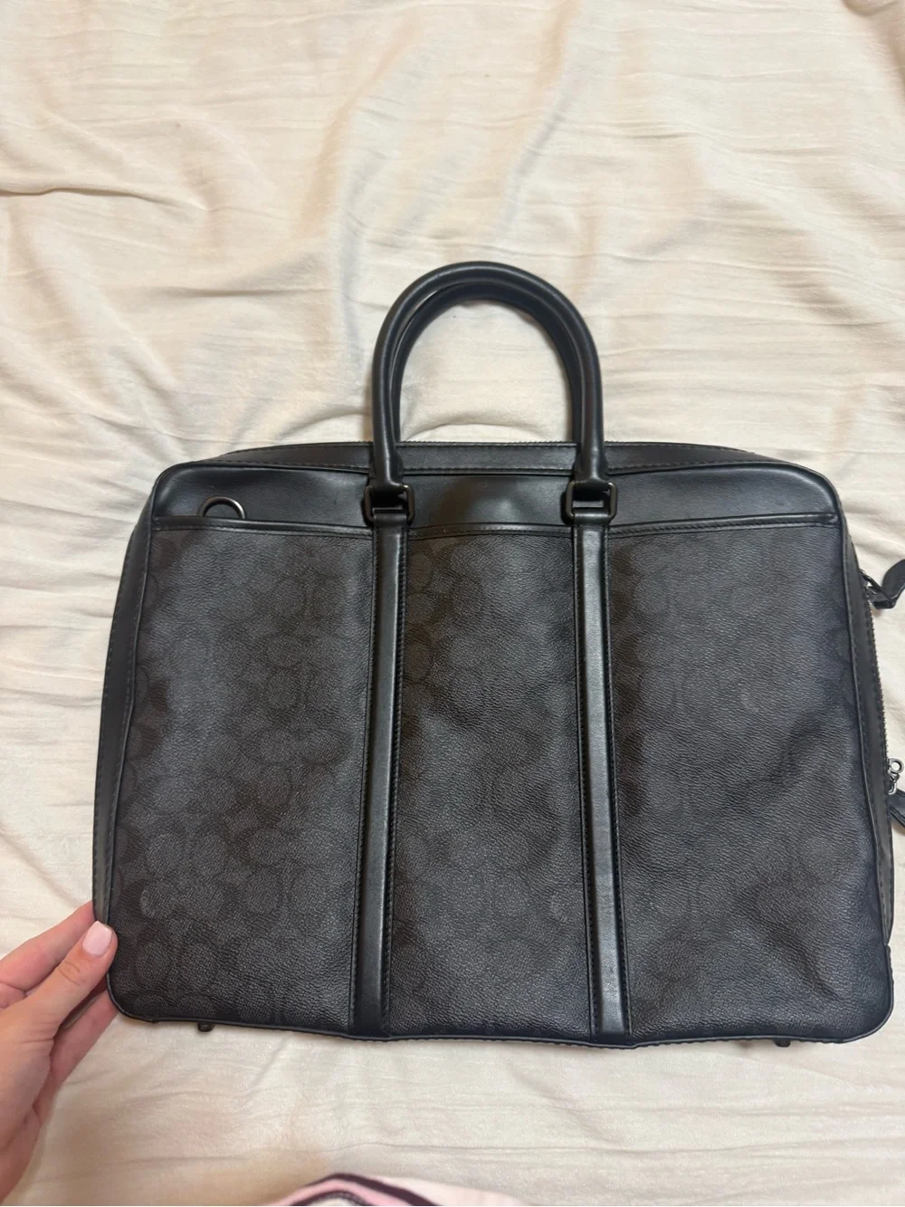 Coach Men’s Charcoal Signature Briefcase